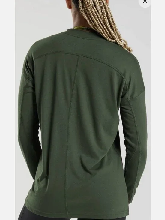 Gymshark Training Long Sleeve Top - Deep Olive Green - Small - Picture 2 of 12